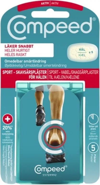 Compeed Gnagsårplaster Hæl - 5stk i hver pakning