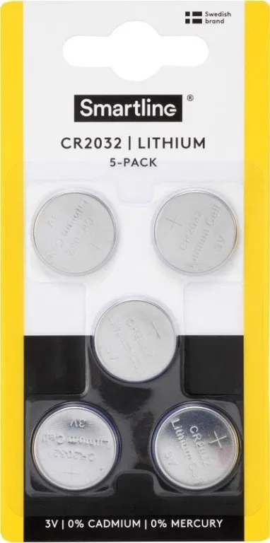 Smartline CR2032 Lithium 5pack batteri